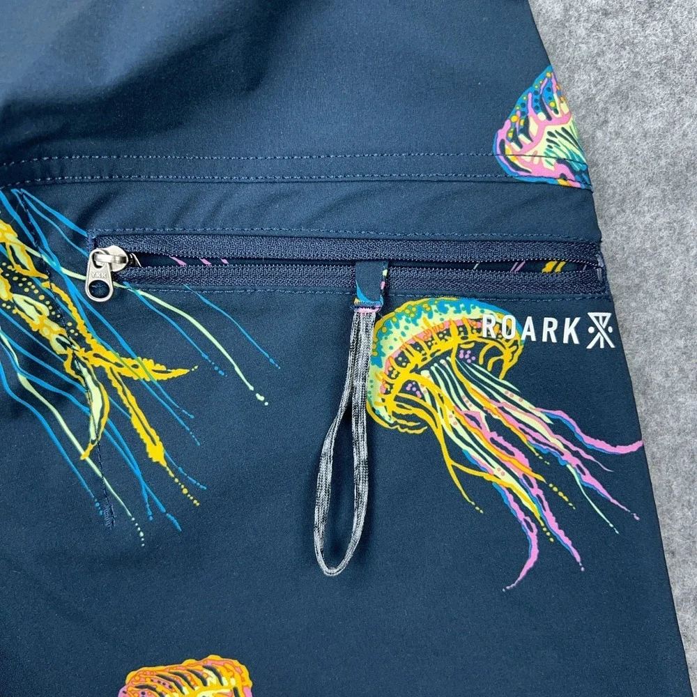 Roark Board Shorts‎ Mens 30 Black Yellow Pelagia The Passage Series Surf Beach